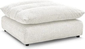 Biały podnóżek z tkaniny szenilowej Neil – Bobochic Paris