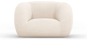 Kremowy fotel z materiału bouclé Essen – Cosmopolitan Design