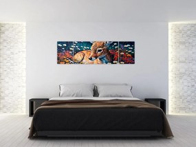 Obraz - Malowany jeleń (170x50 cm)