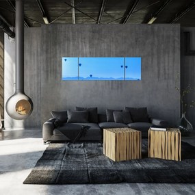 Obraz - Balony nad krajobrazem (170x50 cm)
