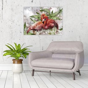 Obraz - Flamingi (70x50 cm)