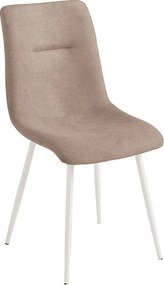 Komplet 2 krzeseł "Nymara" w kolorze gołębiej szarości z białą ramą cm 45x59 90h