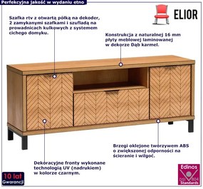 Długa Szafka Rtv Na Nóżkach Venne 2X