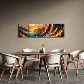 Obraz - Góry oświetlone słońcem (170x50 cm)