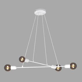 Biała metalowa lampa wisząca patyki loft - A727-Akma