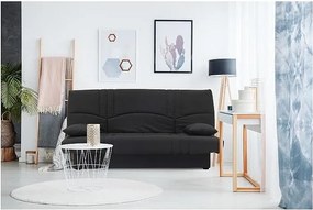 Kanapa rozkładana 3-osobowa w stylu nowoczesnym czarny - Materiał 100% bawełna - Metal - Twarda
