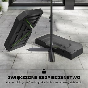 Outsunny Stojak do parasola 2-częściowy wodoodporny obciążnik, stojak do parasola bocznego | Aosom PL