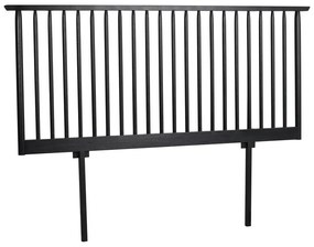 Czarny zagłówek z litego drewna dębowego 194x84 cm Riggins – Rowico
