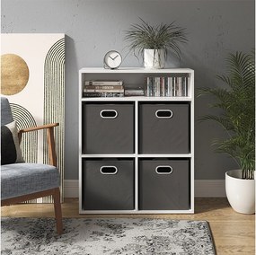 Regał biały 72x30.6x90.2