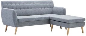 Tapicerowana pikowana sofa Kova 2L - jasny szary