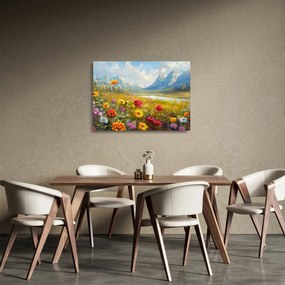 Obraz na szkle - Malowany krajobraz (70x50 cm)