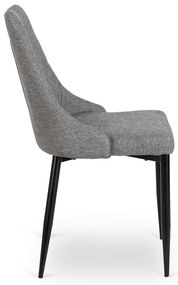Krzesło Tapicerowane do Salonu CORK 2 Szare Nowoczesne Loft