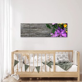 Obraz - kwiaty polne (170x50 cm)