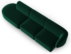 Zielona aksamitna sofa prawostronna 311 cm Paolo – Milo Casa