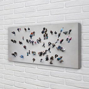 Duży obraz na płótnie Widok z Lotu Ptaka na Ludzi