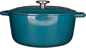 Emaliowany garnek żeliwny COSY & TRENDY FONTESTIC Ø28 cm 6,15 L na wszystkie rodzaje kuchenek, indukcja Głęboki niebieski