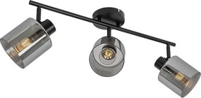 Plafon z kloszem przydymionym 3-punktowy regulowany - Laura