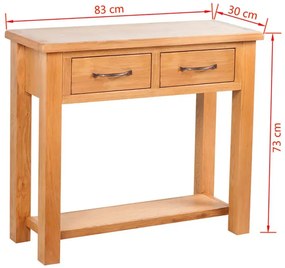 Dębowa konsola z szufladami - Ebis