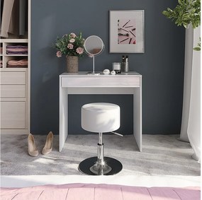 Stół toaletowy biały/biały wysoki połysk 81.4x50.1x76 sherry