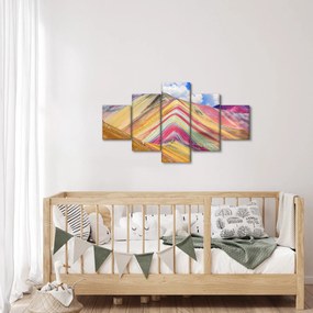 Obraz - Rainbow Mountain, Peru (125x70 cm)