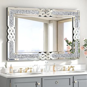 Duże lustro dekoracyjne prostokątne dekoracyjne lustro ścienne lustra ścienne projekt rama do domu 90x60cm