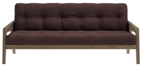 Brązowa rozkładana sofa 204 cm Grab – Karup Design