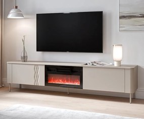 Szafka RTV 200 cm z kominkiem Tirante RTV-2 Halmar, kaszmir